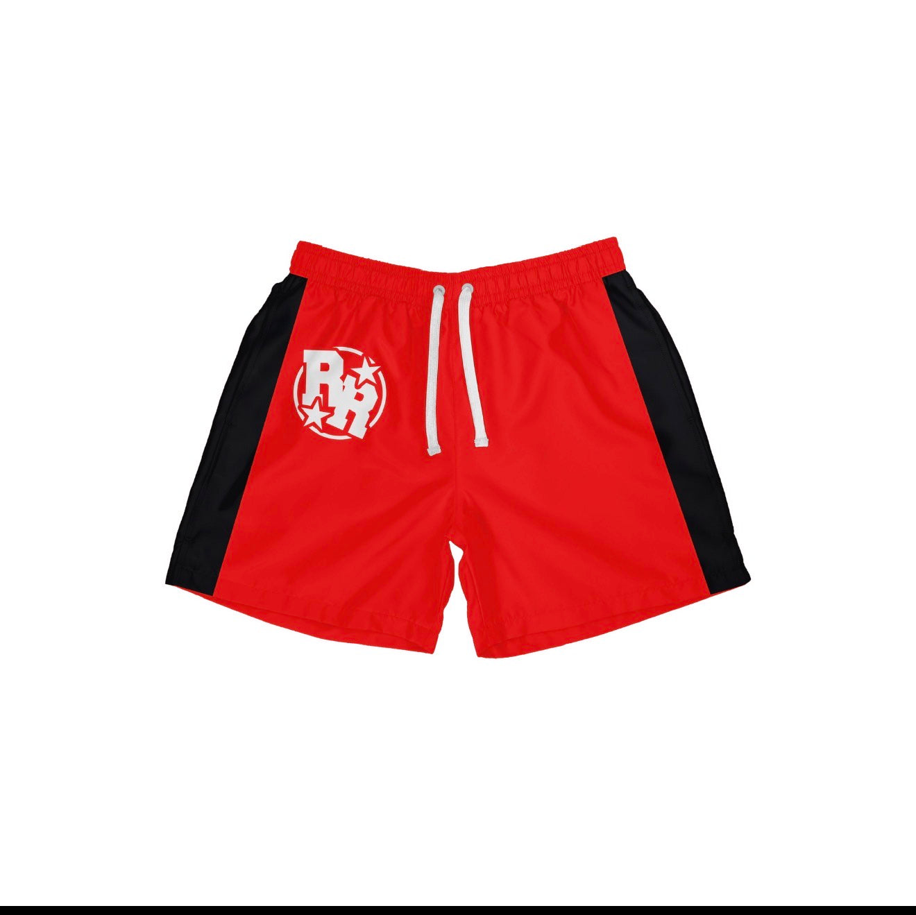 Red "RR" Windbreaker Shorts