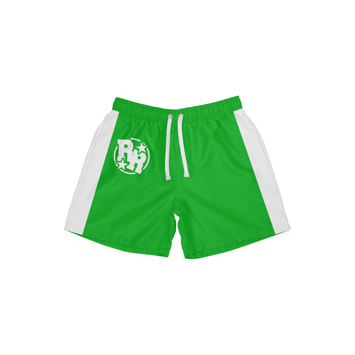 Slime Green "RR" Windbreaker Shorts